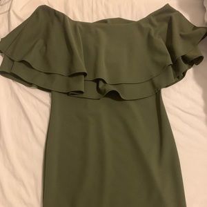 Strapless dress. Green. Size L. Never worn.
